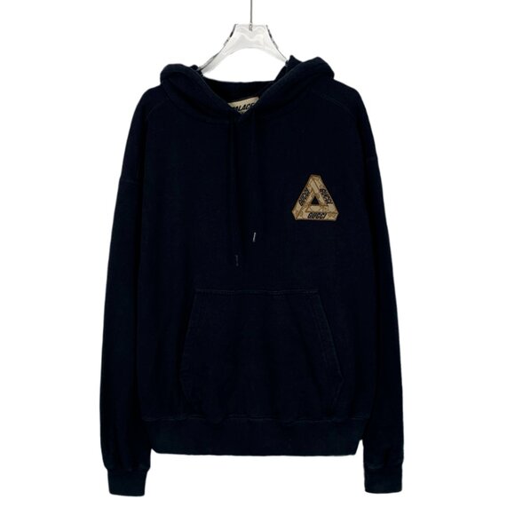 H10916 Gucci x Palace co-branded 22 models black logo pattern embroidered cotton